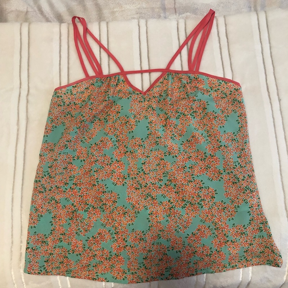 Strappy floral tank